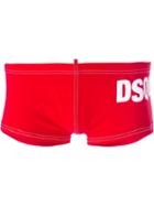 Dsquared2 Beachwear Parigamba Swim Shorts, Men's, Size: 48, Red, Polyamide/spandex/elastane