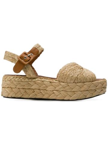 Clergerie Aude Flatform Sandals - Neutrals
