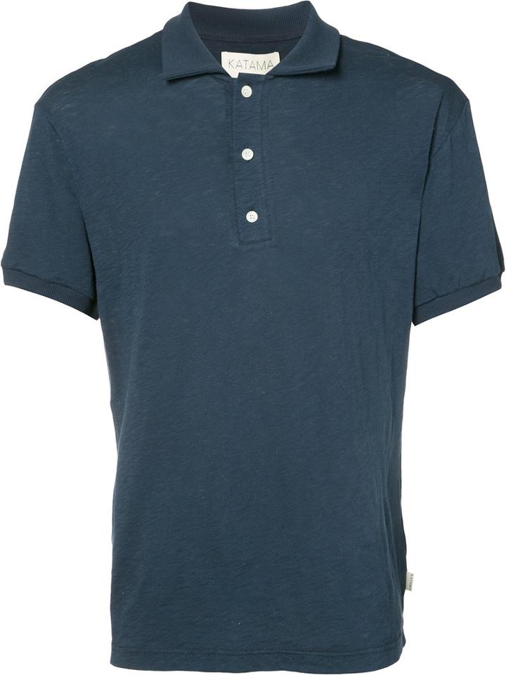 Katama - Classic Polo Top - Men - Polyester - 40, Blue, Polyester