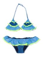 Mc2 Saint Barth Kids - Bonny Blug Bikini Set - Kids - Polyamide/spandex/elastane - 16 Yrs, Blue