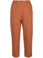 Apiece Apart High-waisted Tapered Trousers - Orange