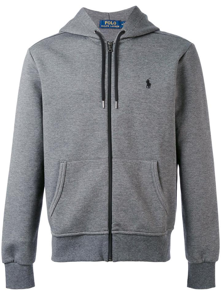 Zipped Hoodie - Men - Cotton/polyester - L, Grey, Cotton/polyester, Polo Ralph Lauren