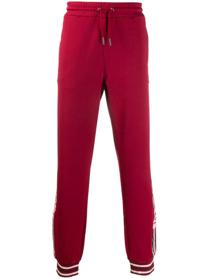 Fila Side-stripe Logo Trackpants - Red