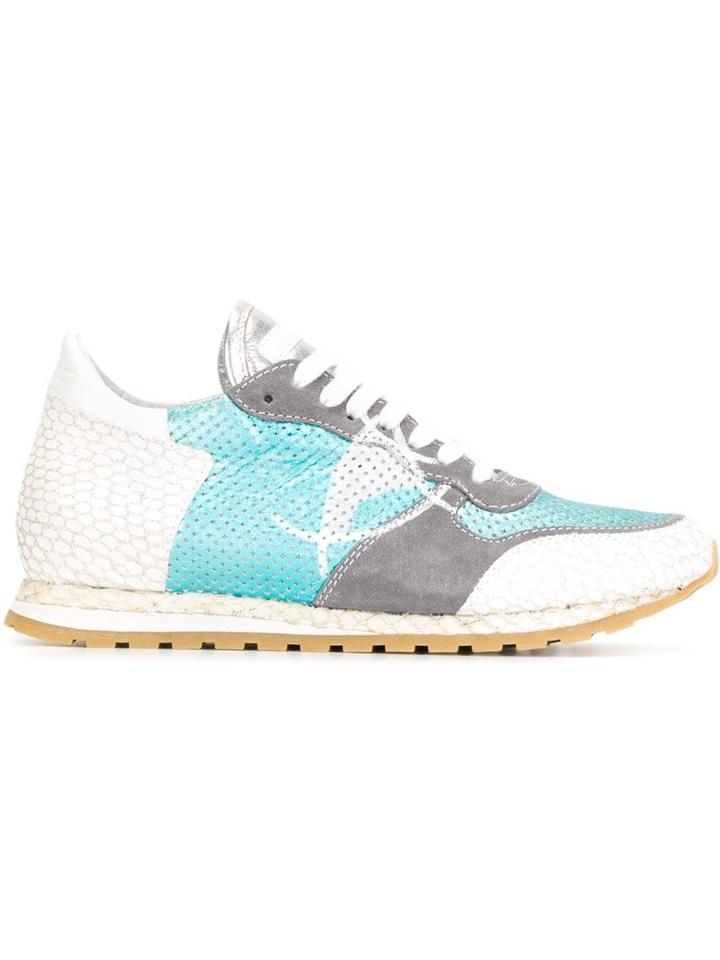 Philippe Model Perforated Contrast Panel Sneakers