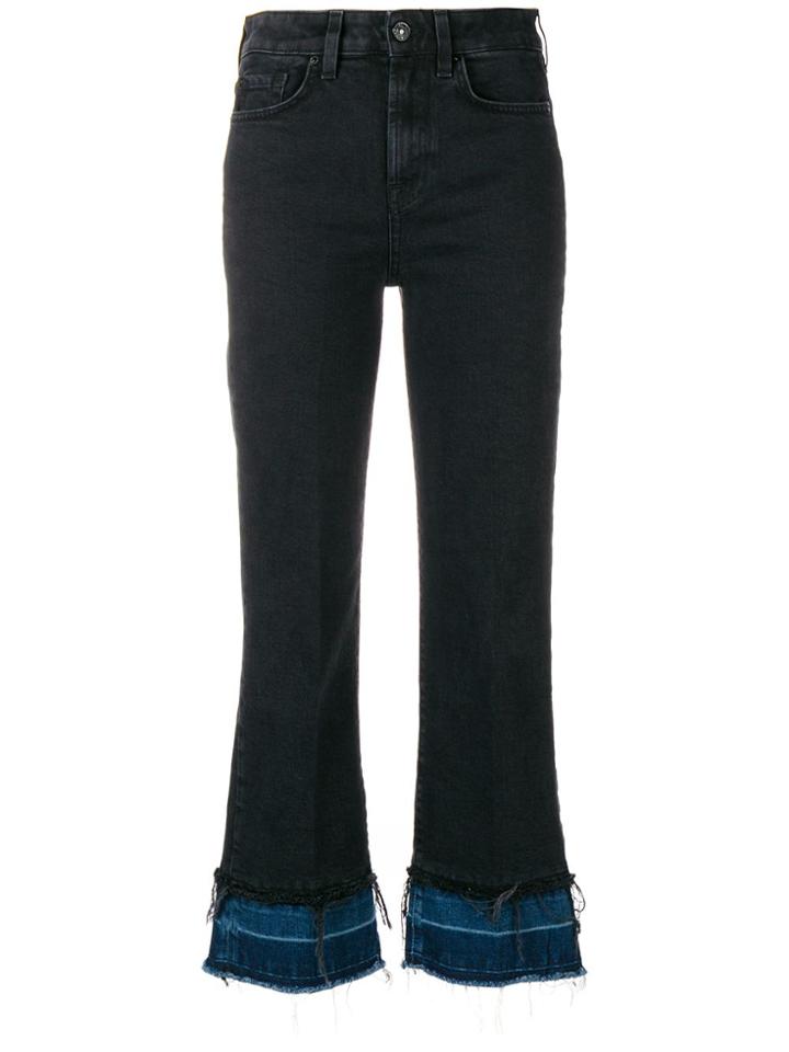 7 For All Mankind Hw Vintage Cropped Boot Jeans - Black