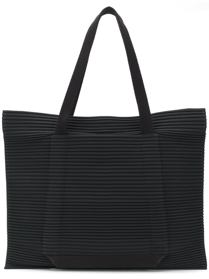 Homme Plissé Issey Miyake Oversized Pleated Tote - Black