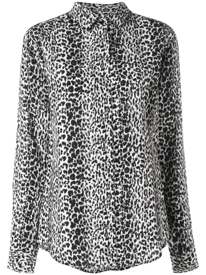 Saint Laurent Classic Petite Leopard Print Shirt - Black