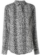 Saint Laurent Classic Petite Leopard Print Shirt - Black