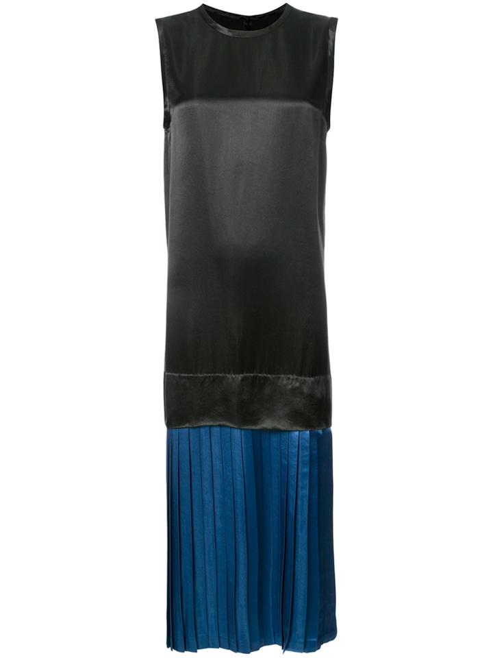 Toga Pleated Layer Dress - Black