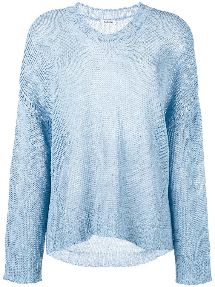 P.a.r.o.s.h. - Knitted Top - Women - Linen/flax/polyamide - Xs, Women's, Blue, Linen/flax/polyamide