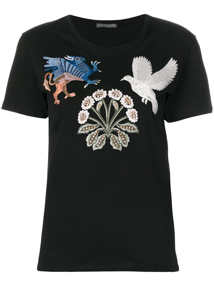 Alexander Mcqueen Creature Appliquéd T-shirt - Black