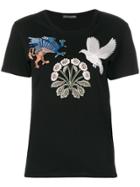 Alexander Mcqueen Creature Appliquéd T-shirt - Black