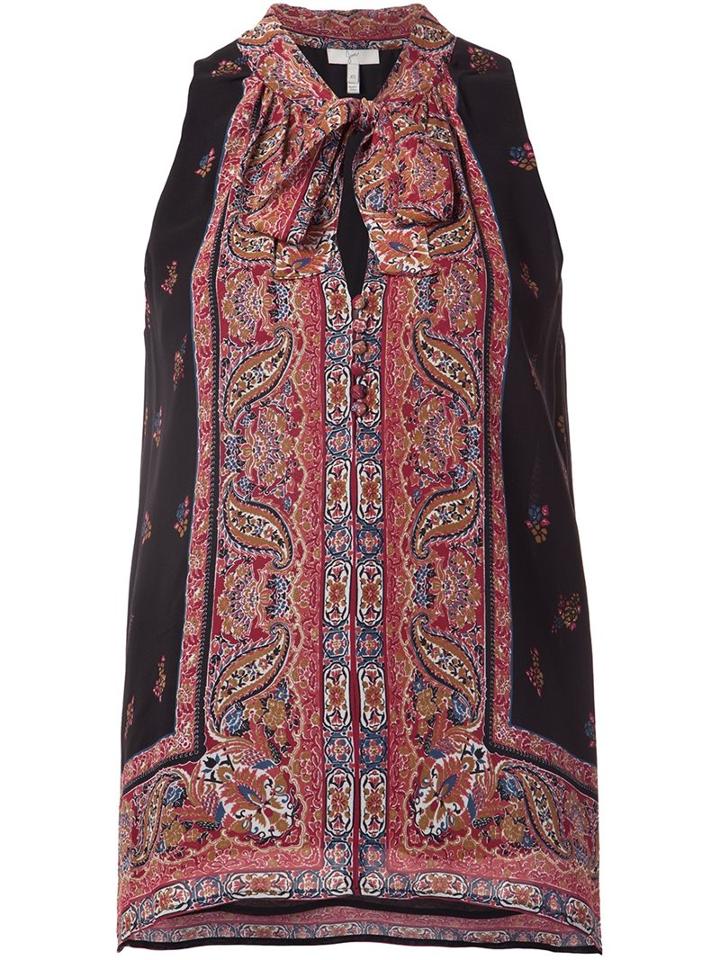 Joie Abstract Print Sleeveless Blouse