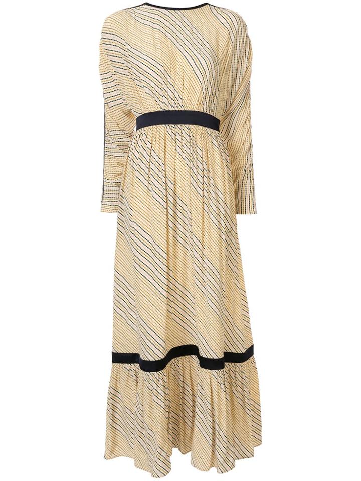 Layeur Amos Round Neck Gathered Dress - Neutrals