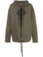 Forcerepublik Printed Drawstring Hoodie - Green