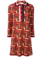 Gucci Bridle Strap Printed Dress - Red