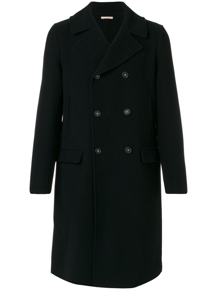 Massimo Alba Flap Pockets Double-breasted Coat - Blue