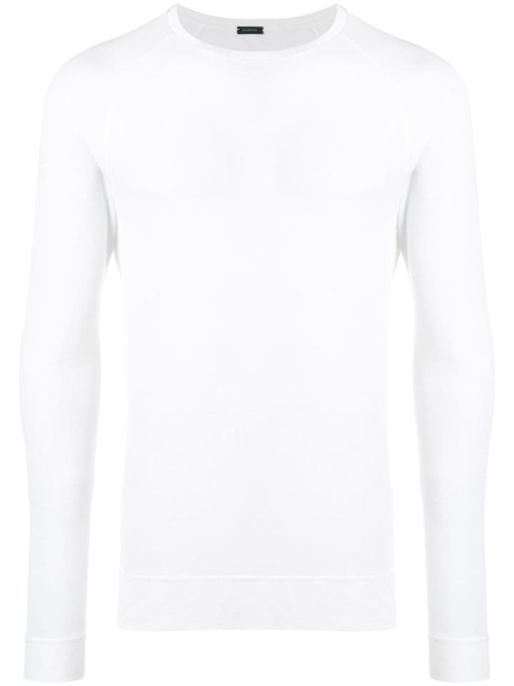Zanone Crew Neck Sweatshirt - White