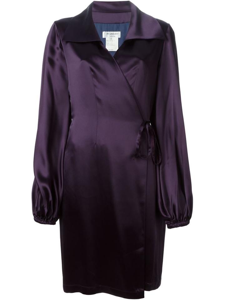 Yves Saint Laurent Vintage Wrap Style Crepe Dress