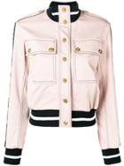 Versace Medusa Buttons Bomber Jacket - Pink