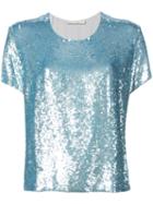 Amen - Sequined T-shirt - Women - Viscose/polyester - 42, Blue, Viscose/polyester