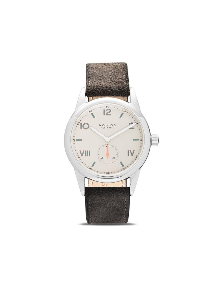 Nomos Club Campus 38mm - White, Silver-plated
