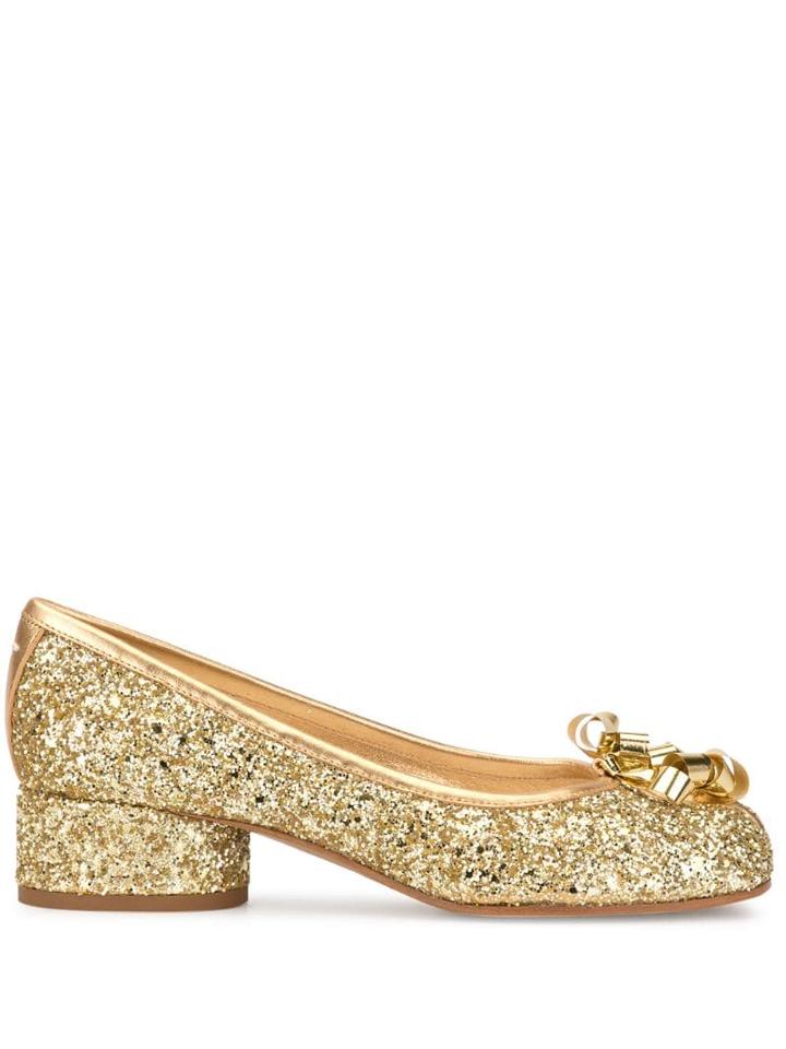 Maison Margiela Tabi Glittered Ballerinas - Gold
