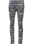 Saint Laurent Zebra Print Skinny Jeans - Black