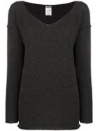 Kristensen Du Nord Wide V-neck Sweater - Grey