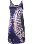 Sleeveless Tie-dye Print Dress - Women - Silk - 38, Pink/purple, Silk, Barbara Bui