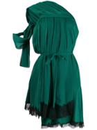 Nº21 One-shoulder Pleated Dress - Green