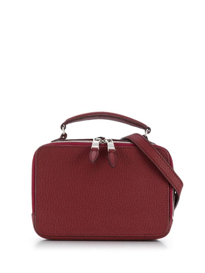 Sonia Rykiel Pebbled Bowling Tote - Red