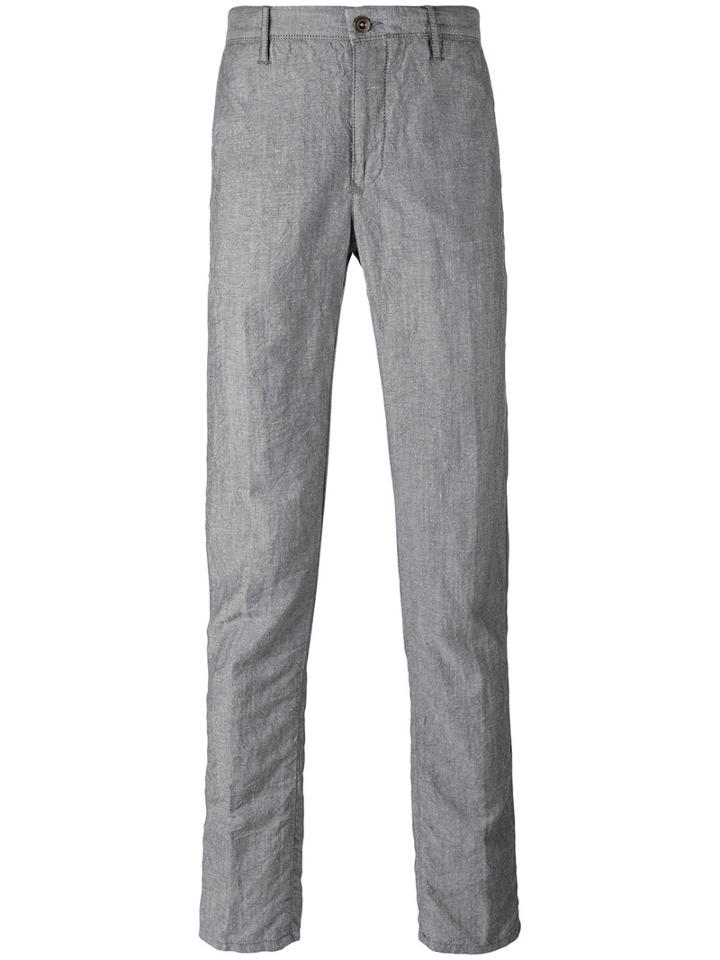 Incotex - Slim Fit Trousers - Men - Linen/flax/wool - 34, Grey, Linen/flax/wool