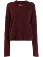 Uma Wang Worn Effect Sweater - Red