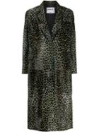 S.w.o.r.d 6.6.44 Oversized Leopard Print Coat - Grey