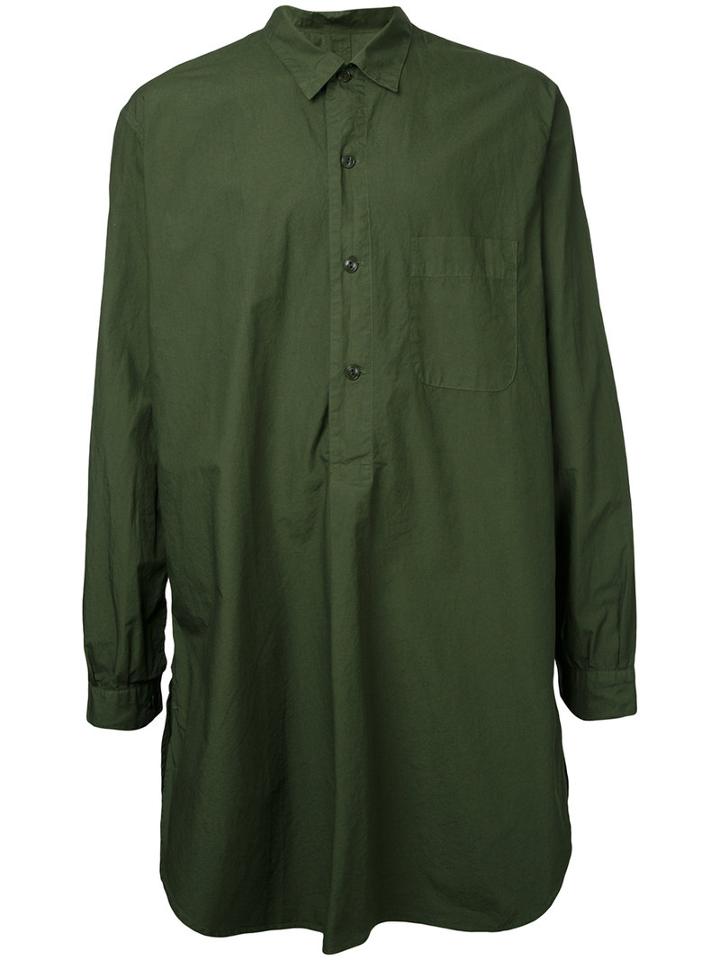 Marka - Pullover Shirt - Men - Cotton - 2, Green, Cotton