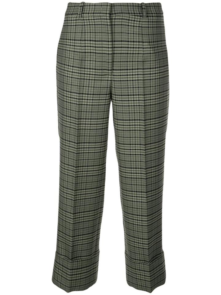 Michael Kors Collection Tartan Print Trousers - Green
