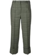 Michael Kors Collection Tartan Print Trousers - Green