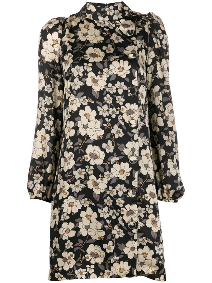 Goat Inca Floral Print Mini Dress - Black