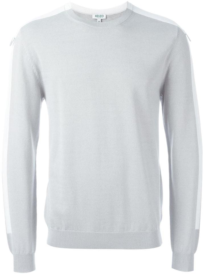 Kenzo Crew Neck Jumper, Men's, Size: Large, Grey, Viscose/cotton/polyamide