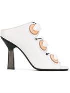 Jw Anderson Tie Strap Heeled Mules - White