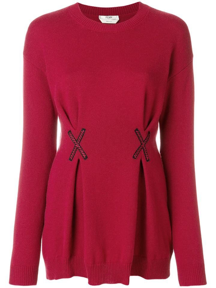 Fendi Cashmere Embroidered Top