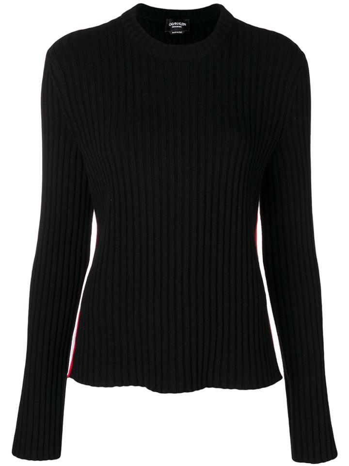 Calvin Klein 205w39nyc Ribbed Knit Sweater - Black