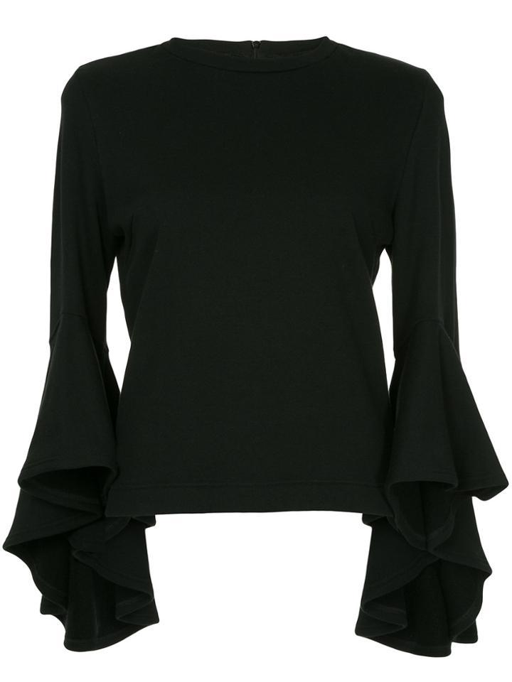 Maison Mihara Yasuhiro Flared Cuff Top - Black