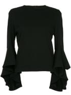 Maison Mihara Yasuhiro Flared Cuff Top - Black