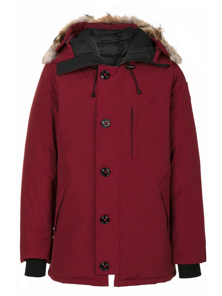 Canada Goose Hood Trim Down Coat - Red