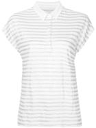 Majestic Filatures Striped Polo Shirt - White