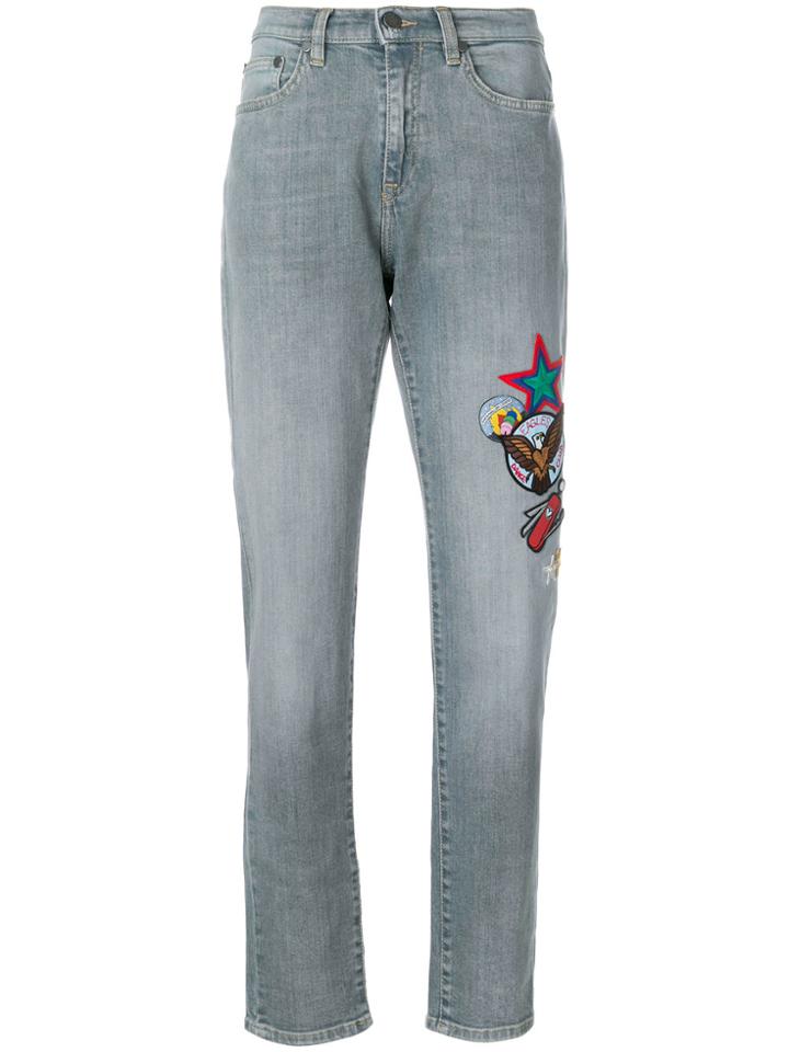 Mira Mikati Scout Patch Jeans - Grey
