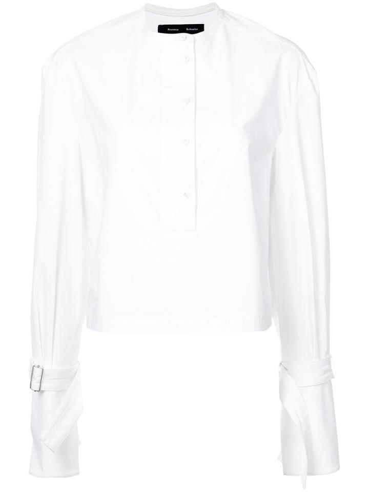 Proenza Schouler Cropped Cotton Top - White
