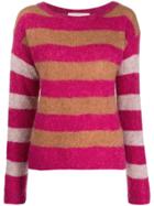 Chiara Bertani Striped Knit Jumper - Pink